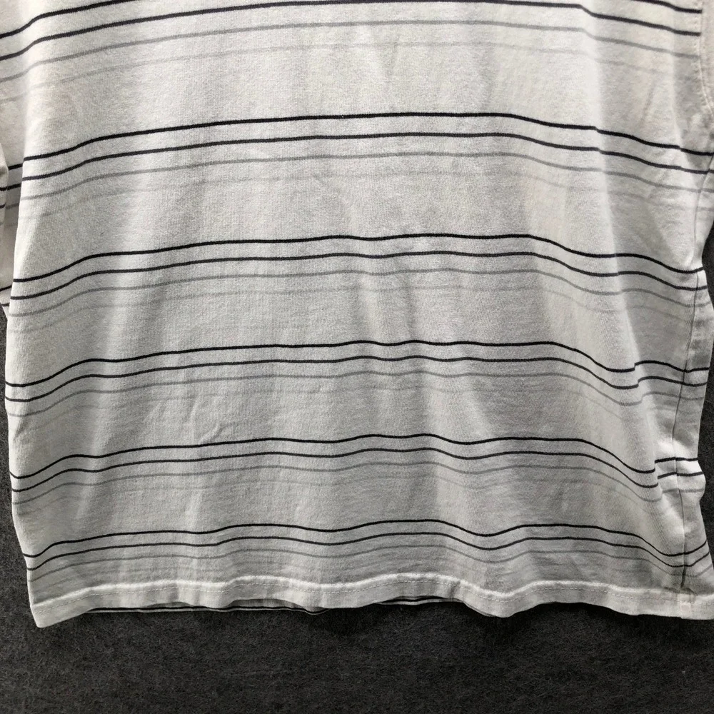 Nike Sportswear NSW Striped Tee Mens M White Black Short‎ Sleeve Cotton Crewneck